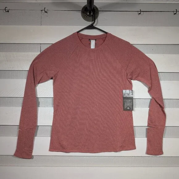 NEW Oiselle Flyout Shirt 6 or 8 Watch View Long Sleeve Running Top Rose Pink S - Picture 3 of 16
